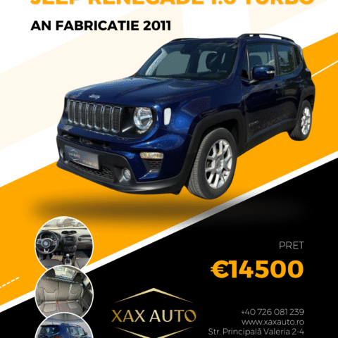 Masini in rate Timisoara | Masini rulate in rate cu avans 0% | Parc Auto Timisoara | XAX Auto Jeep Renegade 1.0 Turbo 4x2 M6 Longitude