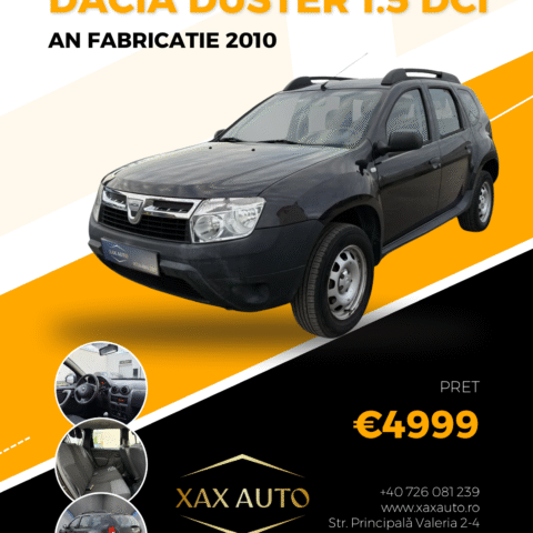 Masini in rate Timisoara | Masini rulate in rate cu avans 0% | Parc Auto Timisoara | XAX Auto Dacia Duster 1.5 dCi 85 CP – 2010