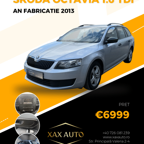 Masini in rate Timisoara | Masini rulate in rate cu avans 0% | Parc Auto Timisoara | XAX Auto Skoda Octavia 1.6 TDI 105 CP