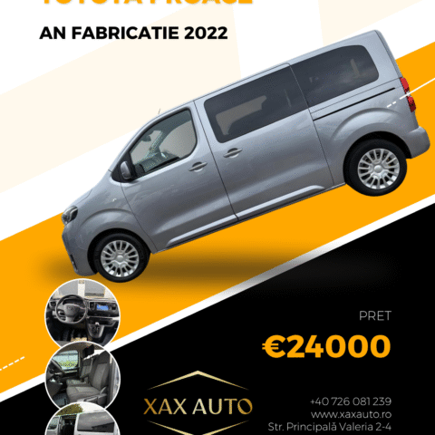 Masini in rate Timisoara | Masini rulate in rate cu avans 0% | Parc Auto Timisoara | XAX Auto Toyota Proace 2022